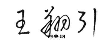 駱恆光王翔引草書個性簽名怎么寫