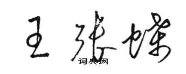 駱恆光王張蝶草書個性簽名怎么寫