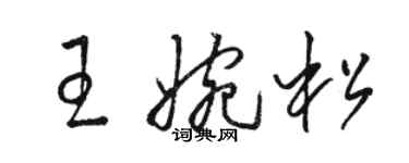 駱恆光王婉松草書個性簽名怎么寫