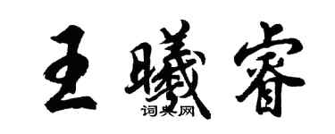 胡問遂王曦睿行書個性簽名怎么寫