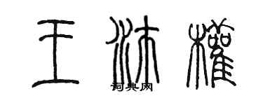 陳墨王沛權篆書個性簽名怎么寫