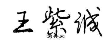 曾慶福王紫誠行書個性簽名怎么寫