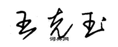 朱錫榮王克玉草書個性簽名怎么寫