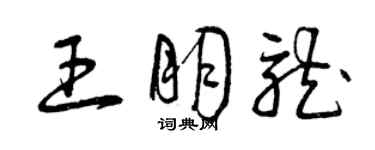 曾慶福王朋龍草書個性簽名怎么寫