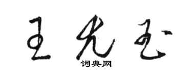 駱恆光王尤玉草書個性簽名怎么寫