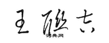 駱恆光王聯吉草書個性簽名怎么寫