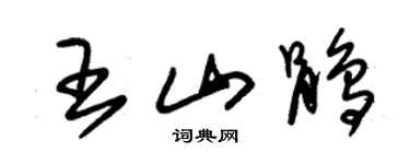朱錫榮王山鵑草書個性簽名怎么寫