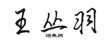 駱恆光王叢羽行書個性簽名怎么寫