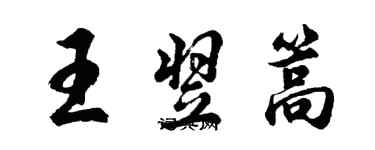 胡問遂王翌篙行書個性簽名怎么寫