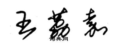 朱錫榮王荔嘉草書個性簽名怎么寫