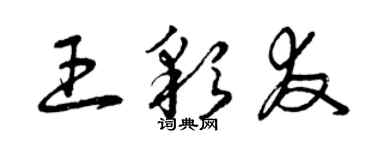 曾慶福王彩友草書個性簽名怎么寫