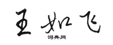 駱恆光王如飛行書個性簽名怎么寫