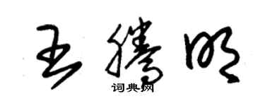 朱錫榮王騰明草書個性簽名怎么寫