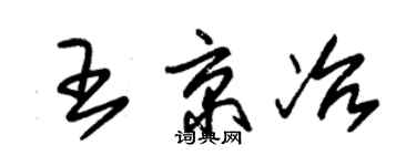 朱錫榮王京冶草書個性簽名怎么寫
