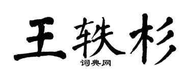 翁闓運王軼杉楷書個性簽名怎么寫