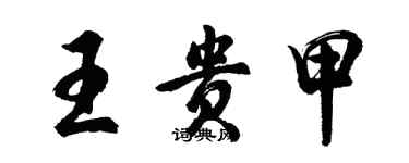 胡問遂王貴甲行書個性簽名怎么寫