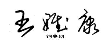 朱錫榮王雅康草書個性簽名怎么寫