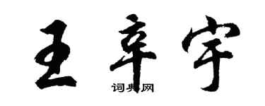 胡問遂王辛宇行書個性簽名怎么寫