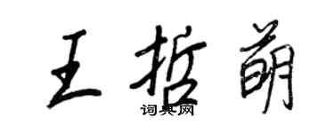 王正良王哲萌行書個性簽名怎么寫