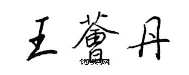 王正良王薈丹行書個性簽名怎么寫