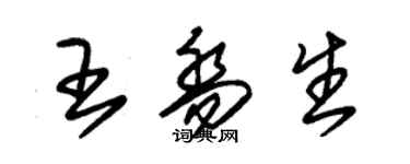 朱錫榮王喬生草書個性簽名怎么寫