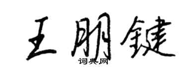 王正良王朋鍵行書個性簽名怎么寫