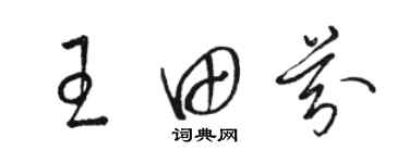 駱恆光王田芬草書個性簽名怎么寫