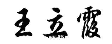 胡問遂王立霞行書個性簽名怎么寫