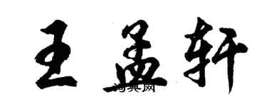 胡問遂王孟軒行書個性簽名怎么寫