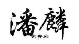 胡問遂潘麟行書個性簽名怎么寫