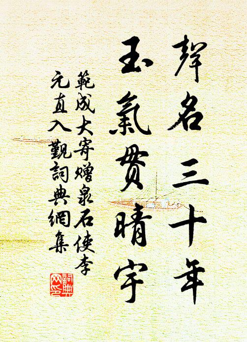 歸來築室傍城陰，旋揭新名雅意深 詩詞名句