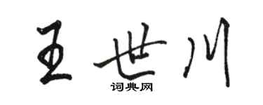 駱恆光王世川行書個性簽名怎么寫