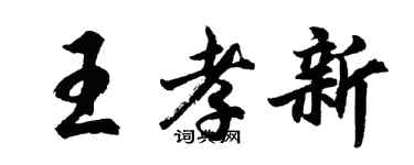 胡問遂王孝新行書個性簽名怎么寫