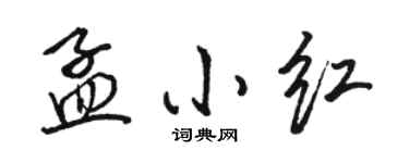 駱恆光孟小紅行書個性簽名怎么寫
