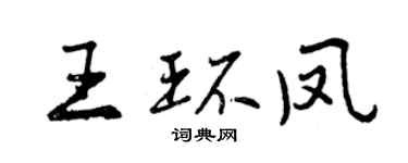 曾慶福王環鳳行書個性簽名怎么寫