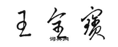 駱恆光王全寶草書個性簽名怎么寫