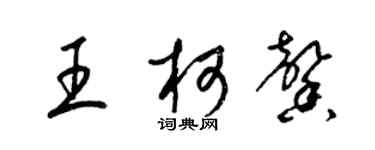 梁錦英王柯馨草書個性簽名怎么寫