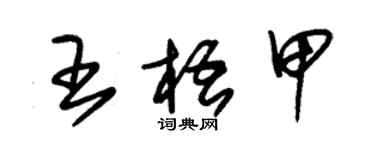 朱錫榮王梧甲草書個性簽名怎么寫