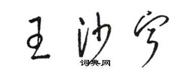 駱恆光王沙寧草書個性簽名怎么寫