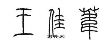 陳墨王佳葦篆書個性簽名怎么寫