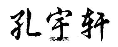 胡問遂孔宇軒行書個性簽名怎么寫
