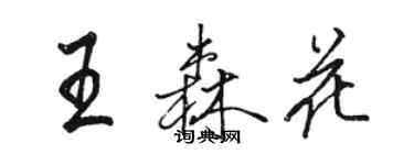 駱恆光王森花行書個性簽名怎么寫