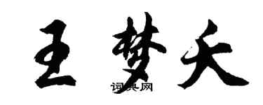 胡問遂王夢夭行書個性簽名怎么寫