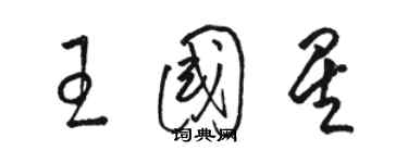 駱恆光王國星草書個性簽名怎么寫