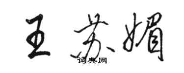 駱恆光王蘇媚行書個性簽名怎么寫