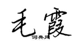 王正良毛霞行書個性簽名怎么寫