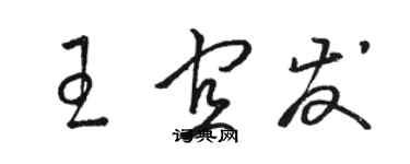 駱恆光王宜發草書個性簽名怎么寫