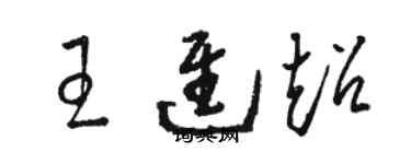 駱恆光王進超草書個性簽名怎么寫