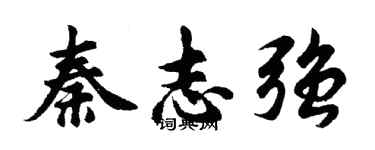 胡問遂秦志強行書個性簽名怎么寫