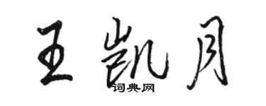 駱恆光王凱月行書個性簽名怎么寫